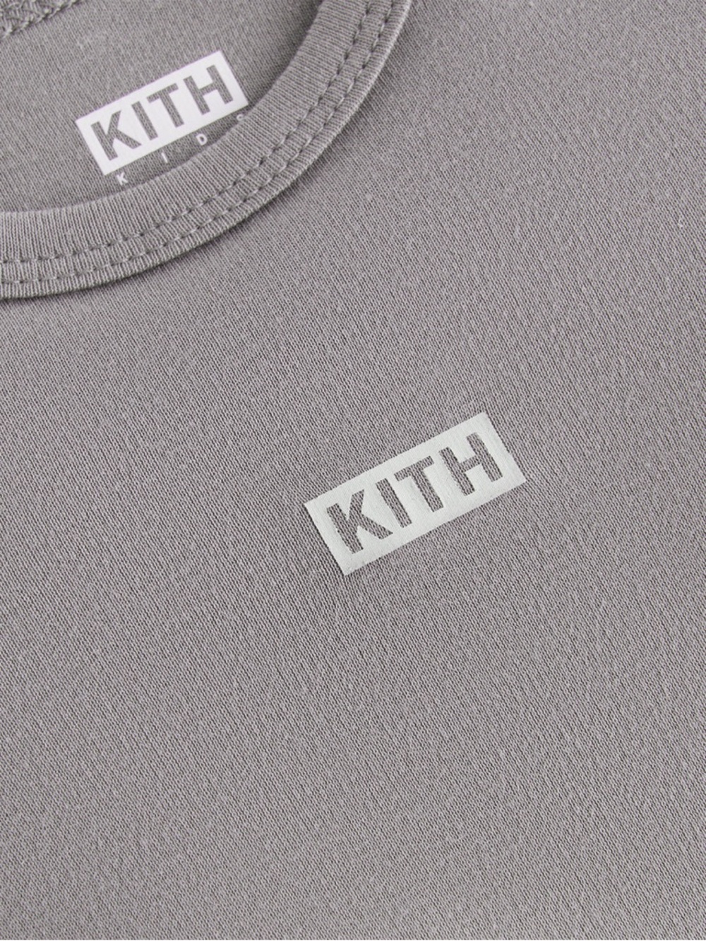 Kith Gray Infant Bodysuit with Script Logo